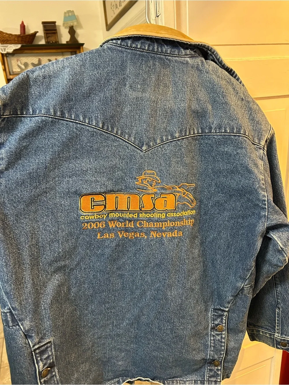 Vintage Schaefer Outfitter USA Denim Jacket CMSA 2006 Championship